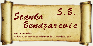 Stanko Bendžarević vizit kartica